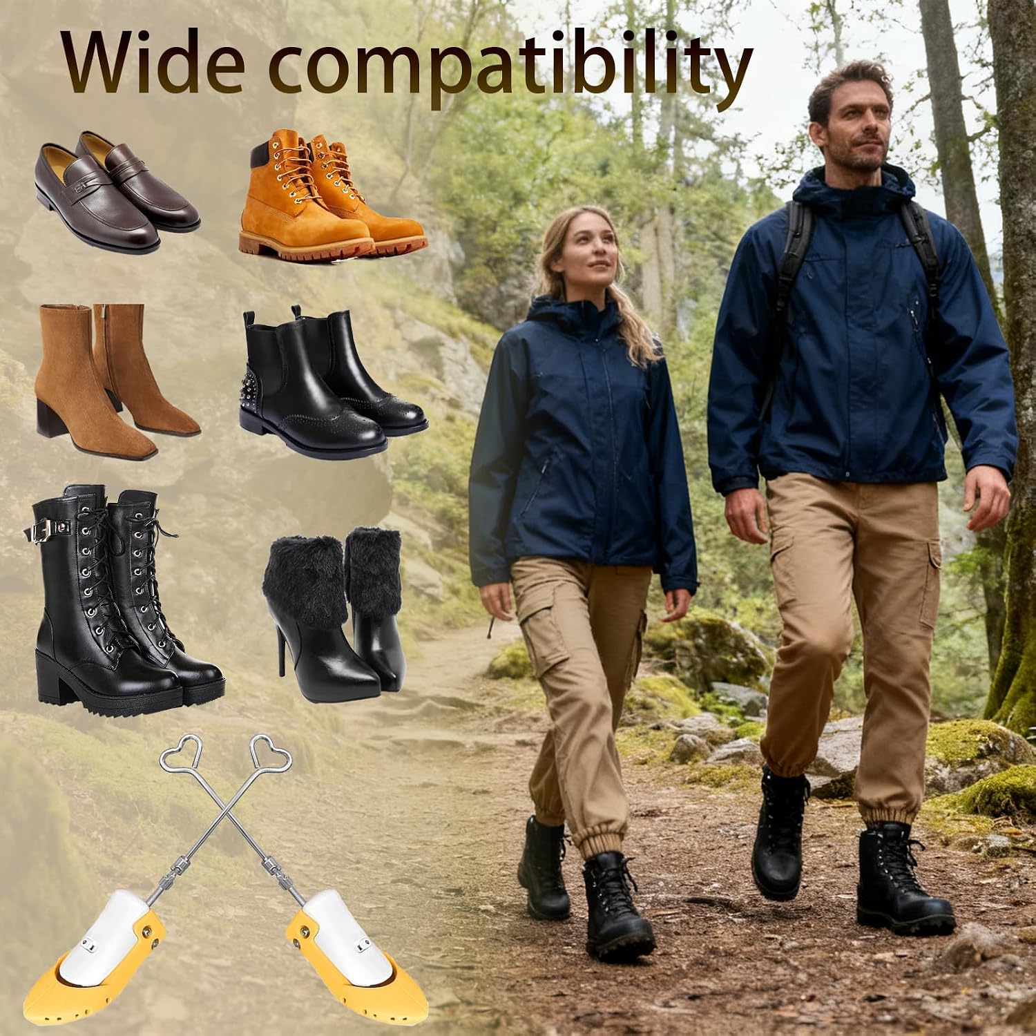 Cowboy Boot Stretcher for Men Women, Instep Shoe Stretcher