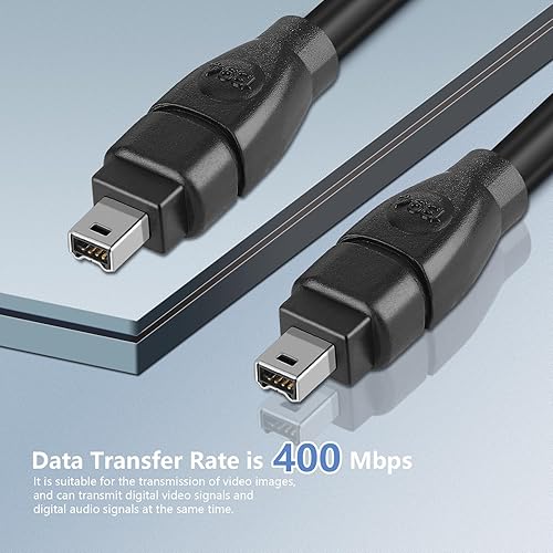 Miniatura 3 de PASOW FireWire Cable de 4 pines a 4 pines iLink DV Cable Firewire 400 IEEE 1394 Cable para portátil a videocámara de 6 pies