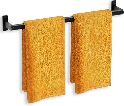Powools Toallero para baño  Toallero resistente a la corrosión de 16 pulgadas, resistente toallero montado en la pared, colgador de toallas que