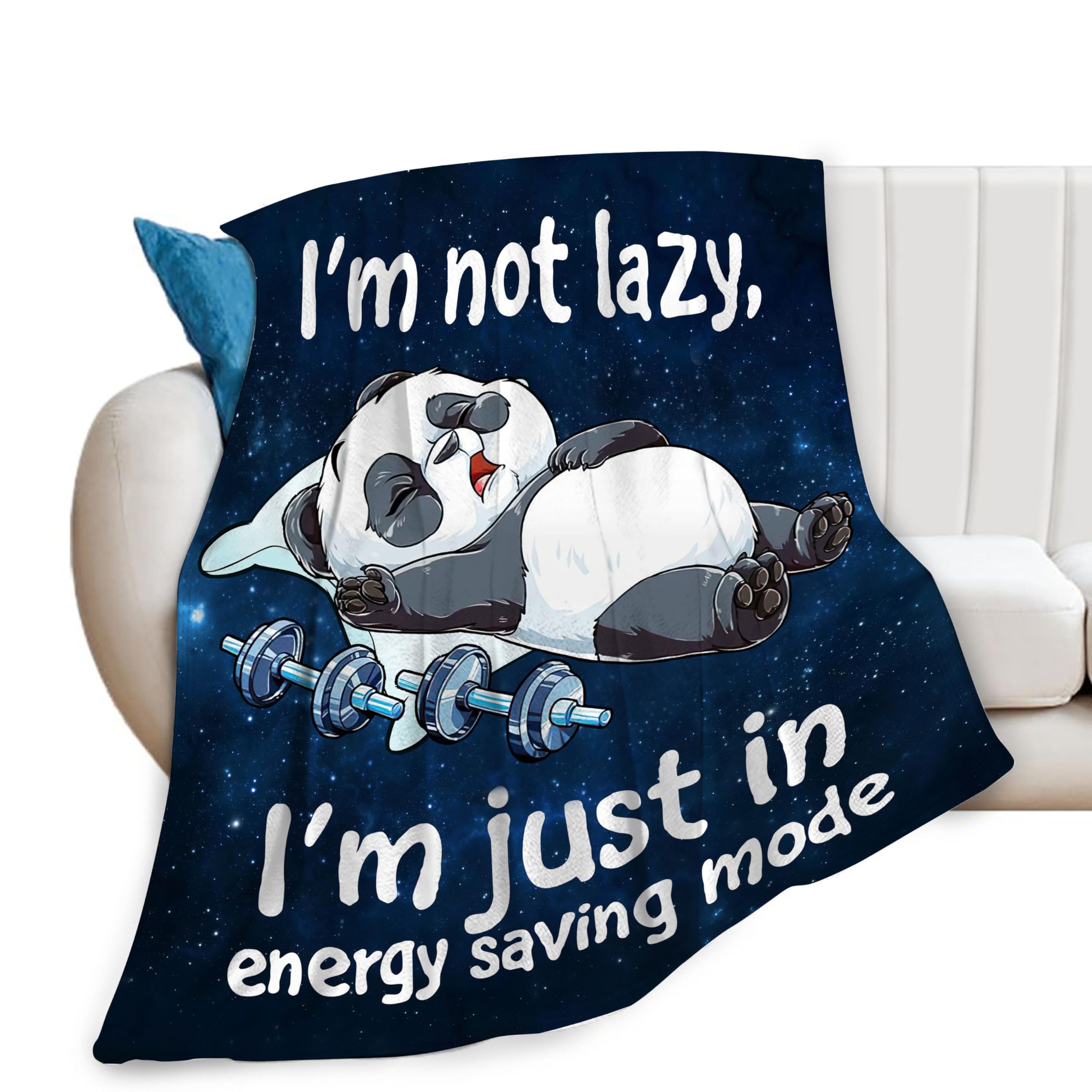 Cute Panda Blanket Funny Panda Decor Animal Throw Blanket Panda Gifts For Girls Boys Super Warm Soft Plush Lightweight Fleece Flannel Blanket Winter Couch Bedding Blanket For Kids Adults Women 50"X40"