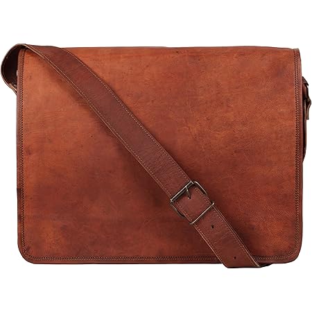 Rustic town 15 inch vintage crossbody genuine leather laptop messenger bag Clearance