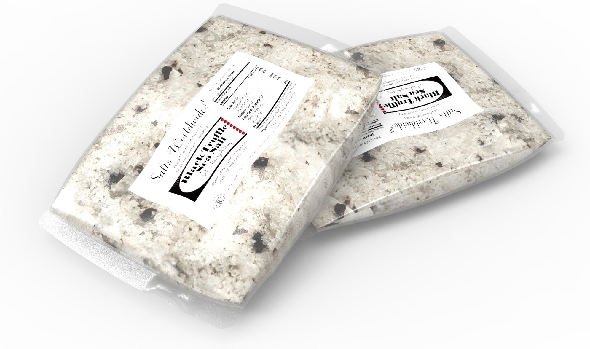 Truffle Salt - Black Truffle Salt - A Culinary Delicacy By Salts Worldwide Gourmet Food Grade Kosher Quality (4 Ounces)