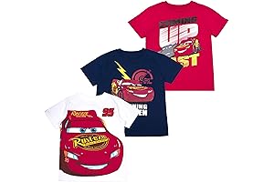 Boys McQueen Lego Cars Lightning Graphic T-Shirt Pack of 3
