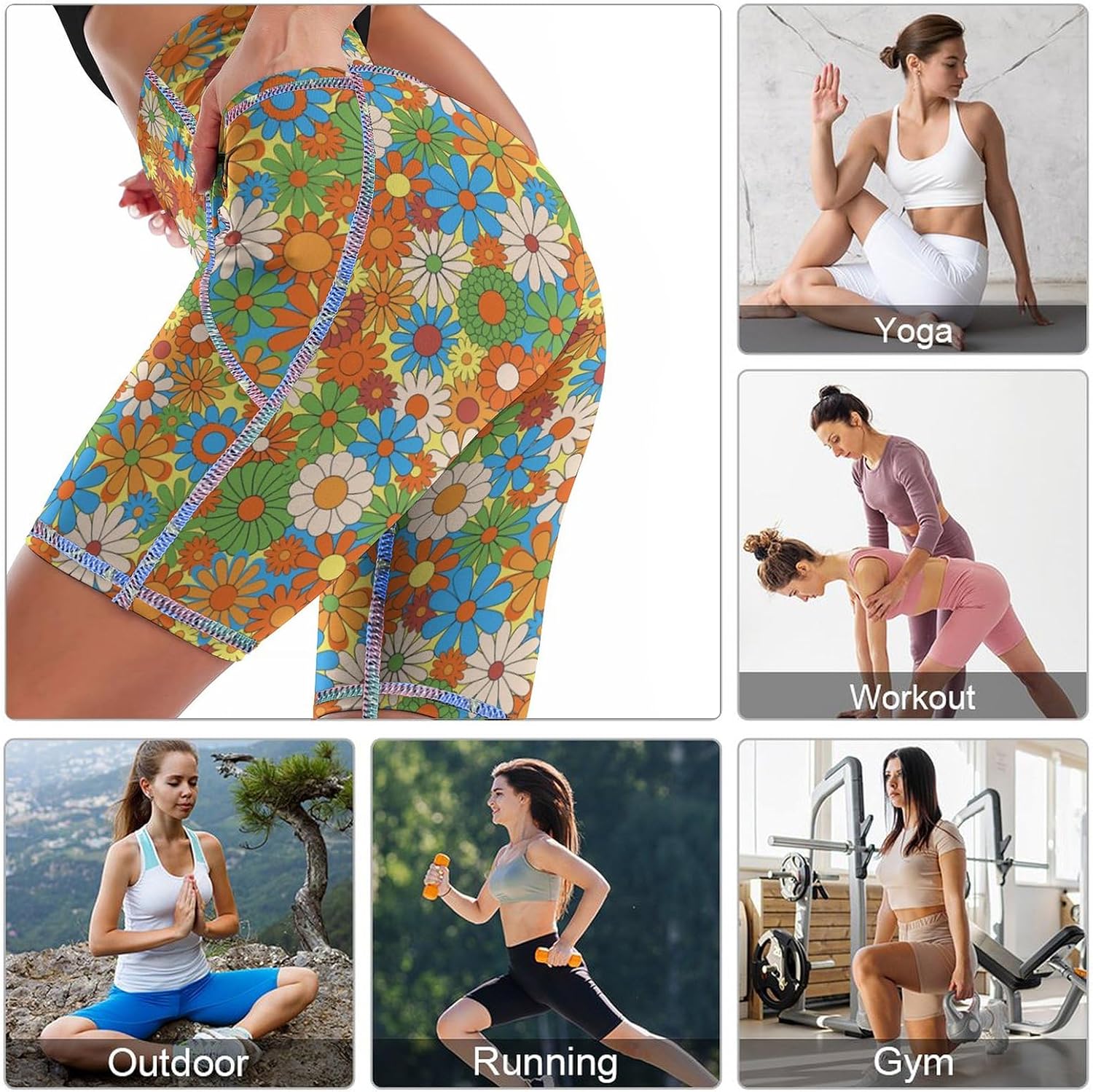 Women's 7" High Waist Biker Shorts with Pockets for Gym Workout Yoga Running Athletic - Image 5