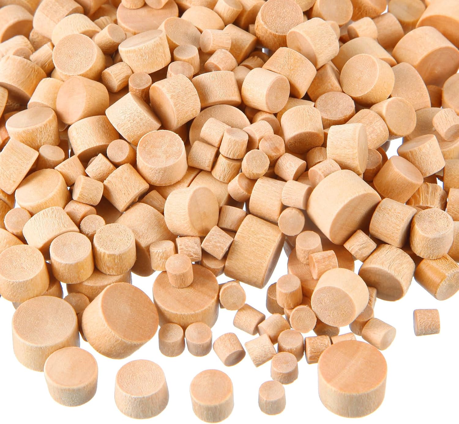 200 Pieces Flat Head Wood Plugs Screw Hole Plugs 3/16 Inch