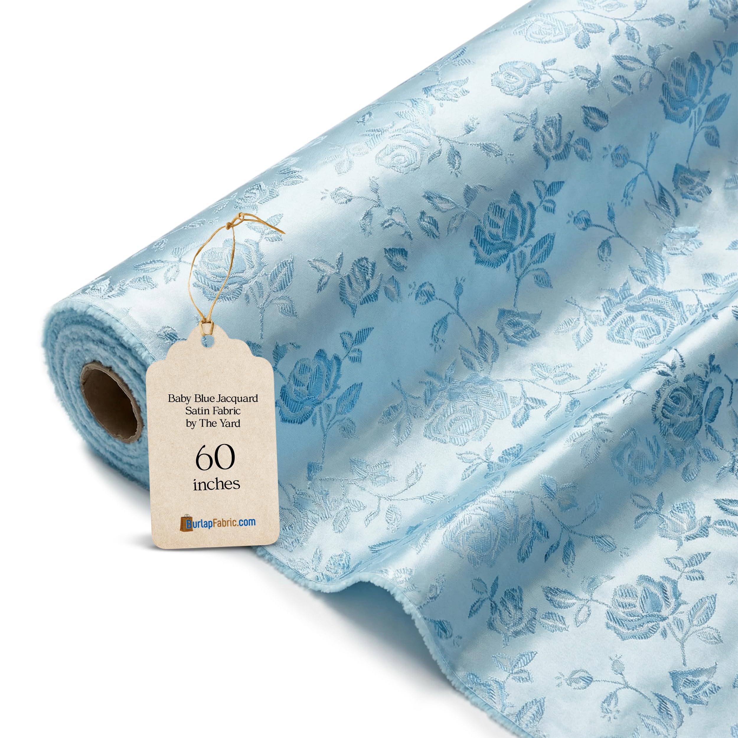 Amazon.com: Baby Blue Satin Brocade Jacquard Fabric jacquard