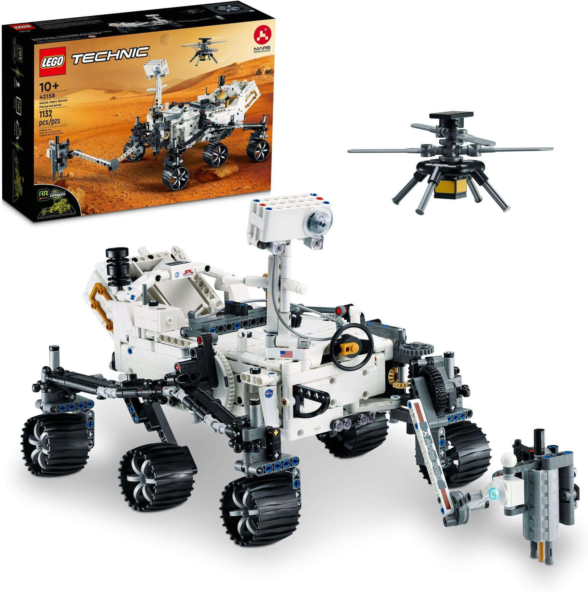 Technic NASA Mars Rover Perseverance Building Toys - STEM Model Kit for Boys & Girls, Ages 10+ Years - Gifts for Birthdays - Detailed Set for Display - 42158