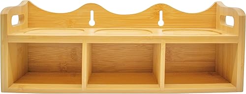 Miniatura 4 de Stephanie Imports Juego de 6 tarros y cajones de especias de mármol con cucharas, tapas de bambú y estante (gris)