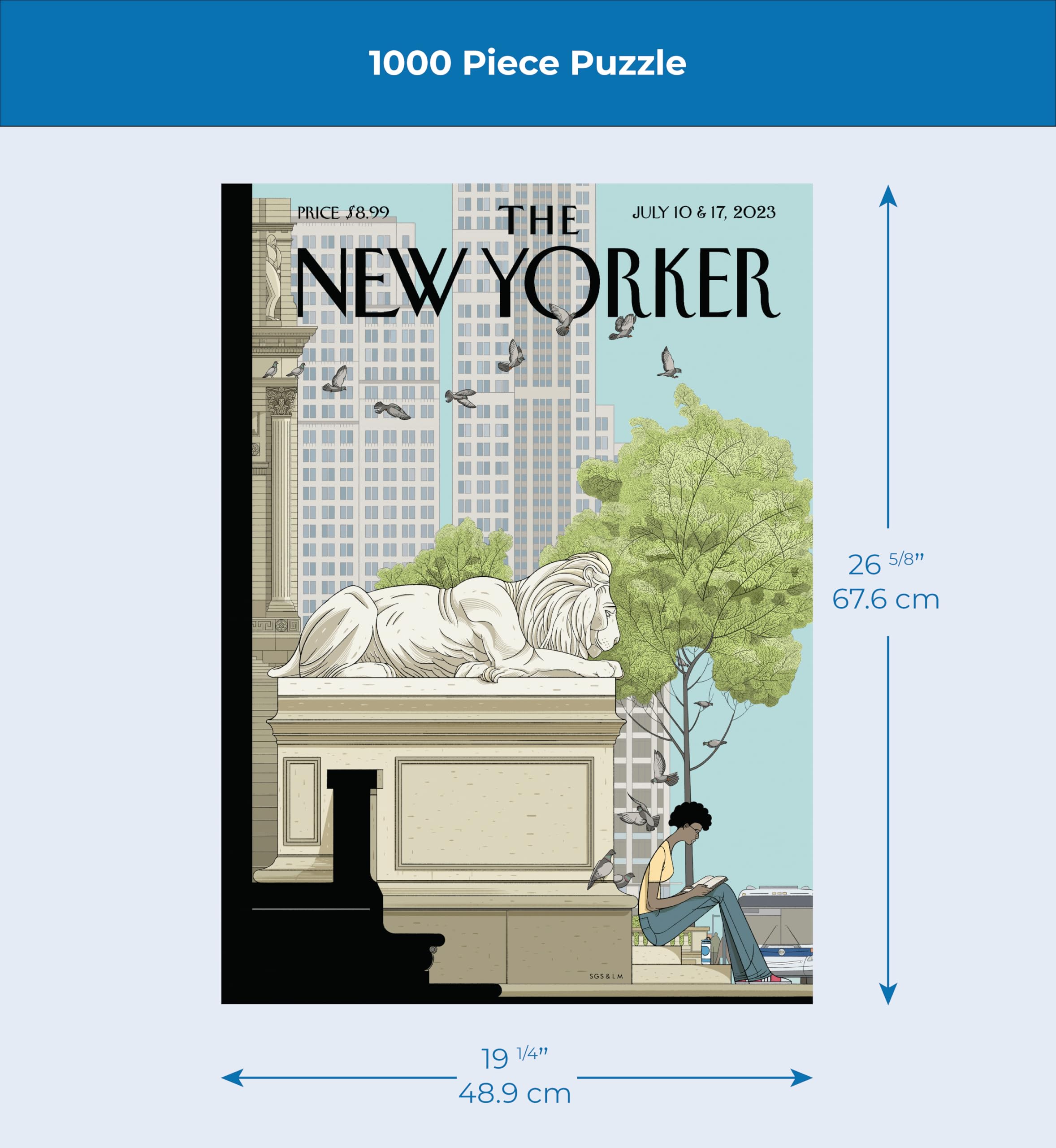 New York Puzzle Company - New Yorker sur la même page - Puzzle de 1000 pièces pour adultes par Sergio García Sánchez