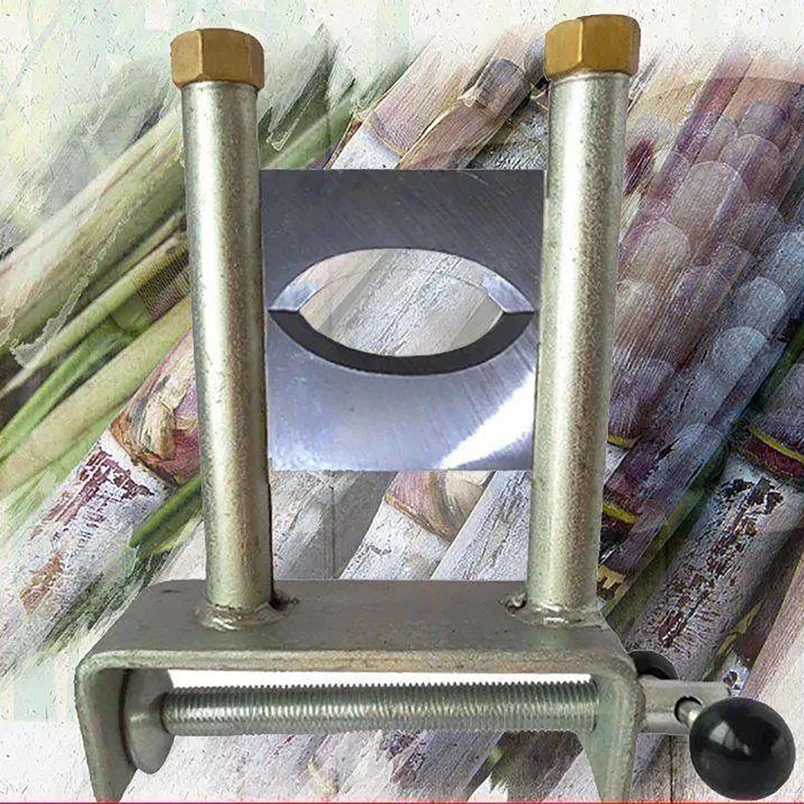 Sugar Cane Peeling Machine, Replacement Blade Included, 20-70mm Cutting Diameter, Effort Saving for Coarse/Fine Sugar Cane