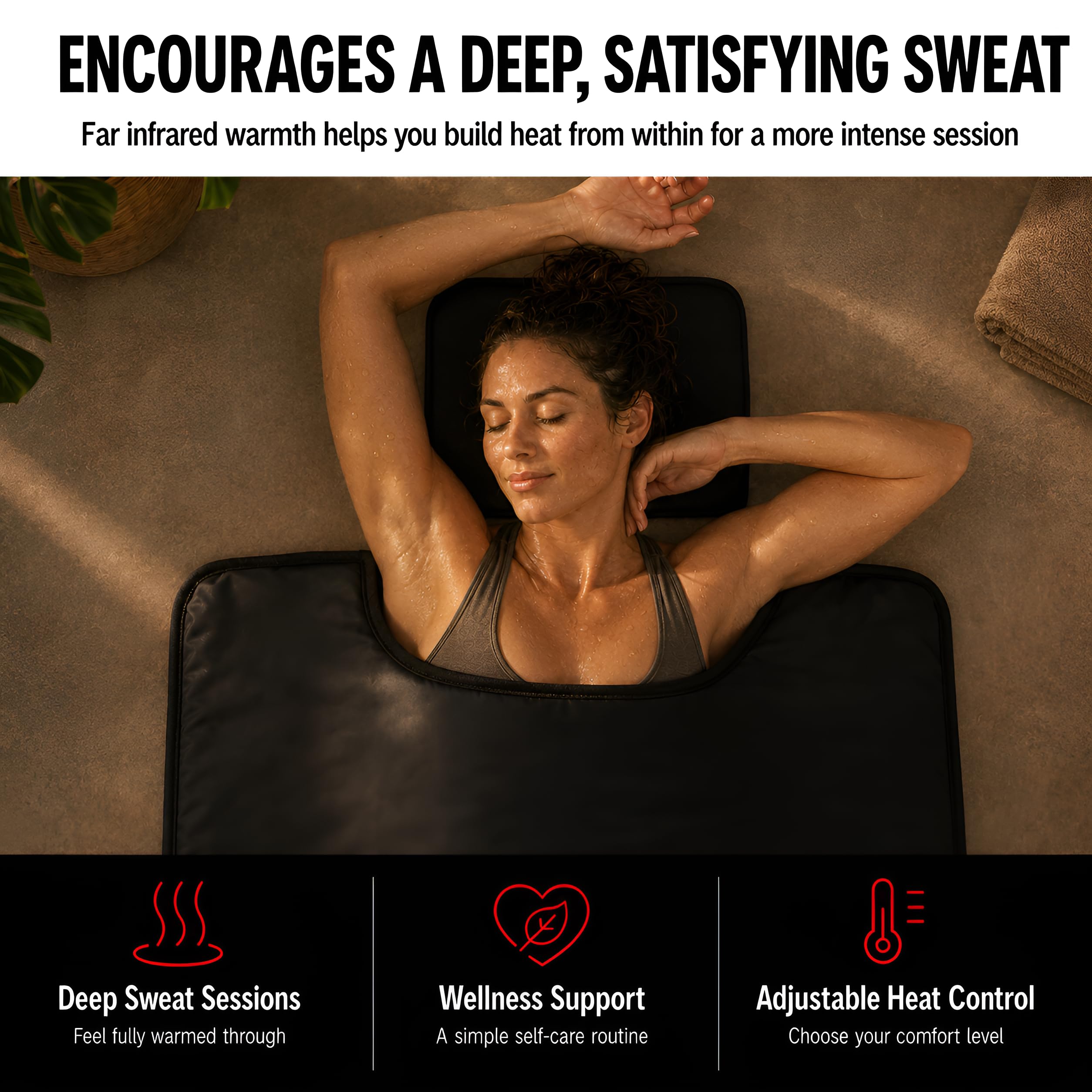 FAR - Coperta sauna a infrarossi per la casa, sauna portatile a infrarossi per il calore di tutto il corpo, inserto per sauna incluso - sauna personale a casa per rilassarsi calore e benessere