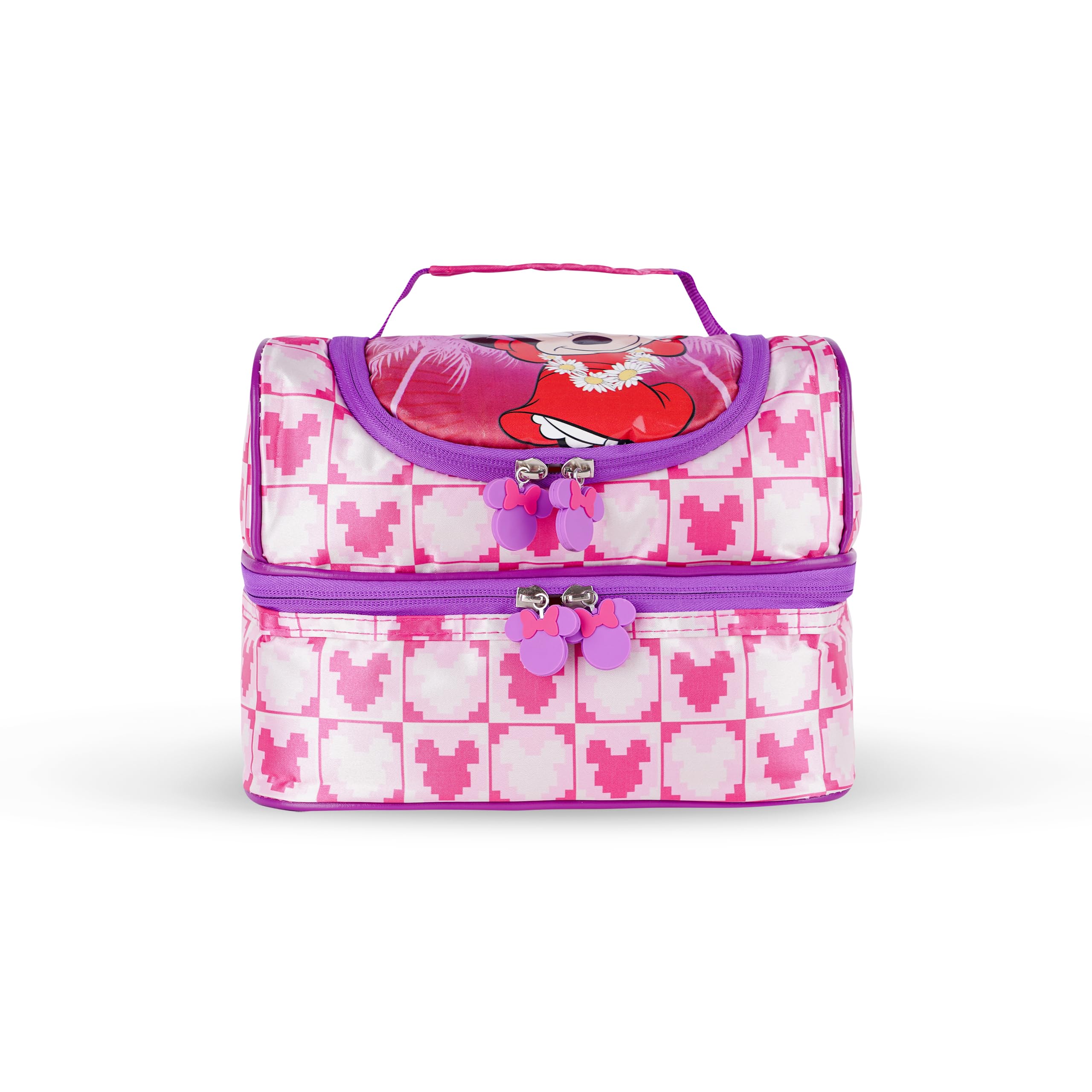 TRUCARE Disney Minnie Mouse Lovin' Minnie 2 Compartment Lunch Bag | Thermal Insulated | Water Resistant | Durable | For kids Boys, Girls | School Picnic Outdoor