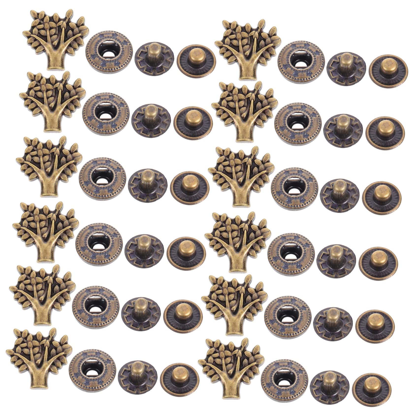 Housoutil 20Sets Zinc Alloy Cartoon Snap Fastener for Durable Clasp Buckle for DIY Crafts Retro Style Easy to Use with Various Materials
