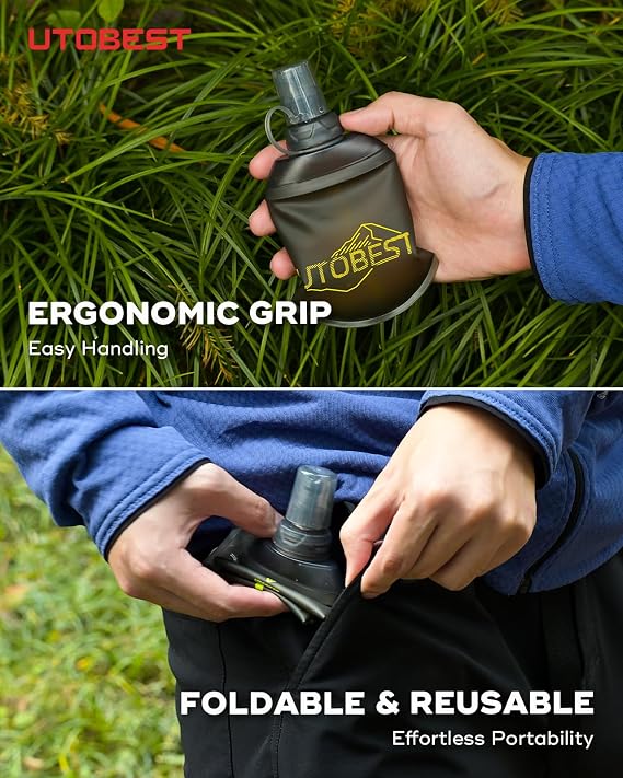 UTOBEST Soft Flask 150ml Collapsible Running Water Bottles