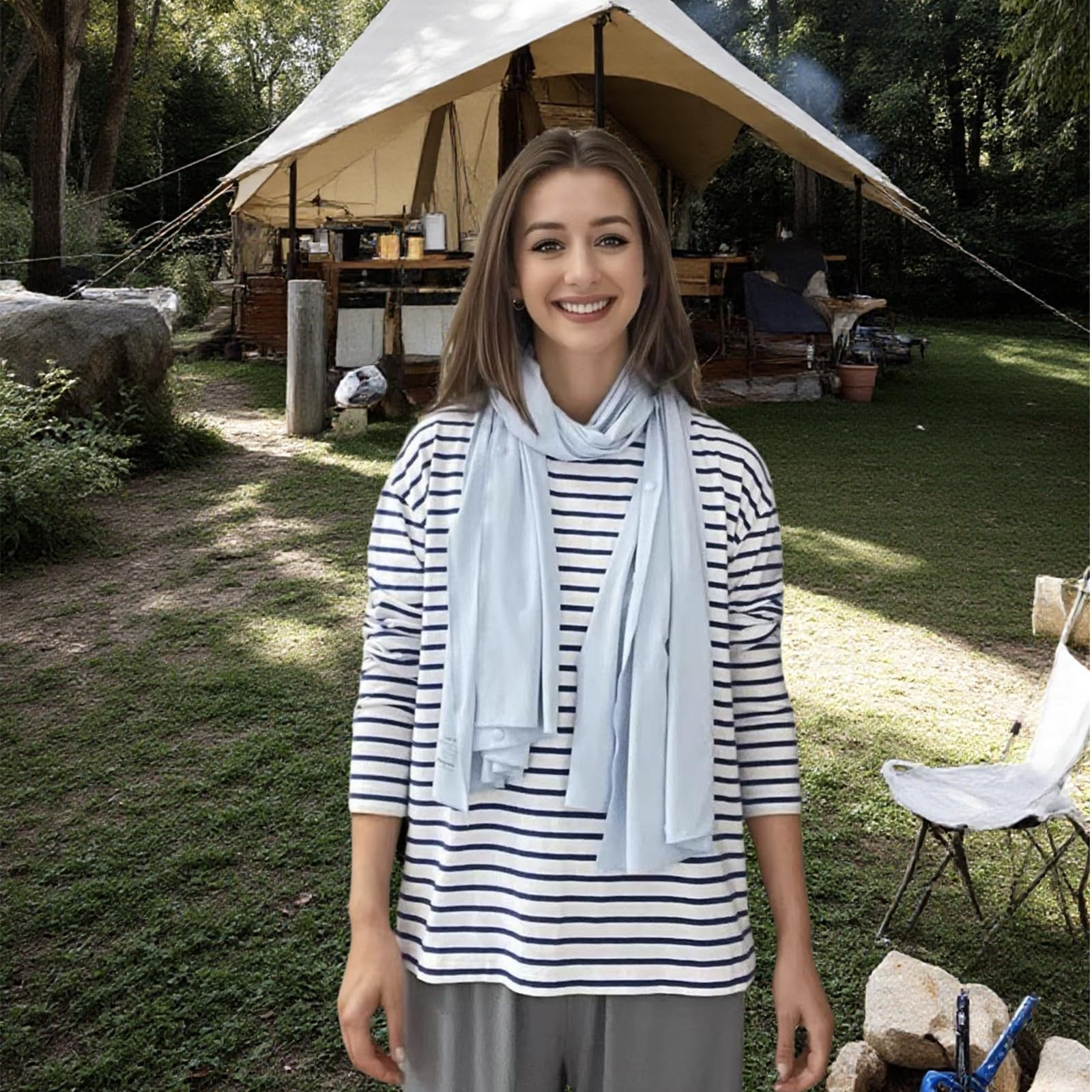 Sonnenschal für Damen, LSF 50+, wandelbar, Strandschal mit Druckknöpfen, UV-Schutz, Sommerabdeckung für Outdoor-Reisen