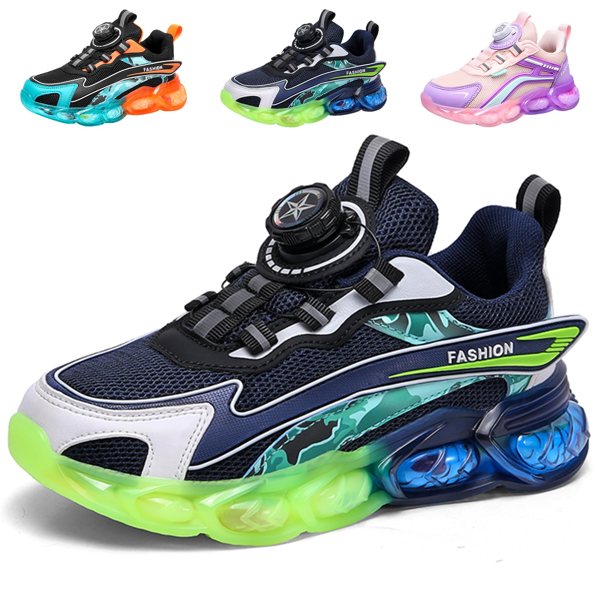 ITSOGOO Zapatillas de Deporte para Niños Zapatillas Niñas Zapatillas para Correr Running Atletismo Zapatillas Zapatos Deportivas Zapatillas de Gimnasia Tenis Trotar Runners Trainers Tamaño 28-37 EU