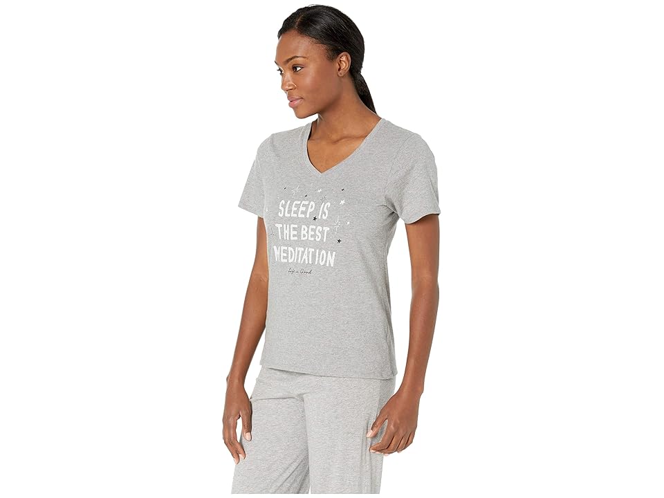 

Life is Good Snuggle Up Sleep Vee (Heather Gray) Women's Pajama