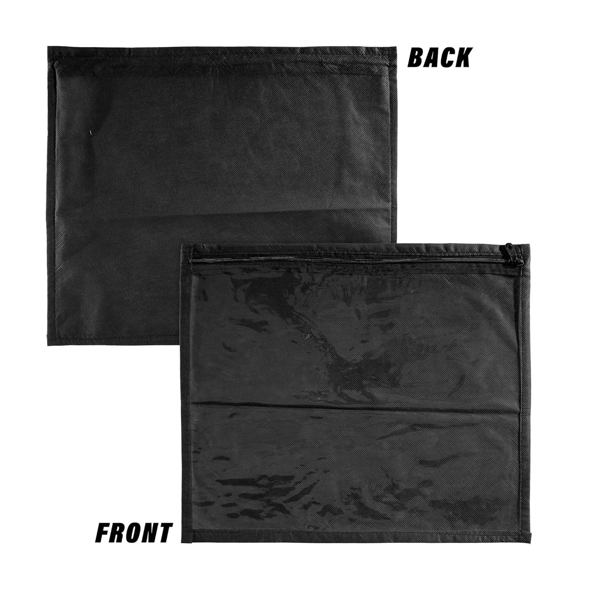Kuber Industries 72 Stück Sari-Abdeckungen, Kleiderverpackungstaschen mit Reißverschluss, Sare-Taschen zur Aufbewahrung, Kleider-Organizer für Kleiderschrank, Schwarz