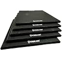 Fitness Aim Rubber Tiles Ideal for Free Weight Areas, Heavy Lifting Zones & Cross Training Boxes/Gyms, Heavy Duty 25mm Thick Rubber Exercise Gym Floor & Equipment Mats (Black, Pack of 4) gallery image