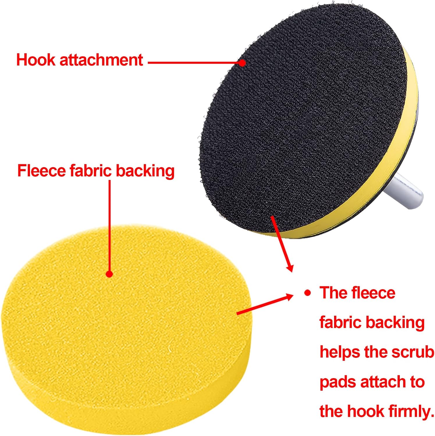 SIQUK 17 Pieces 3 Inch Buffing Pads Foam Polishing Pad Wax Buffer Polish Pads Bonnets Car Polishing Buffing Pad Buffer Attachment for Drill thumbnail