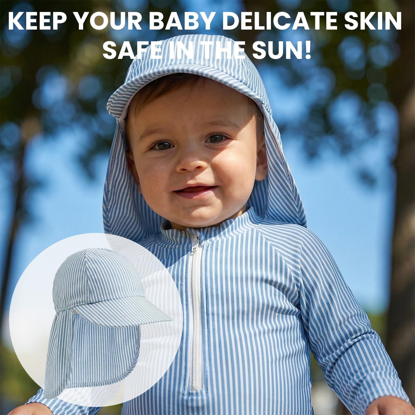 JiAmy Costume da bagno per bambini e bambine, protezione dai raggi UV, costume da bagno intero con cappello da sole
