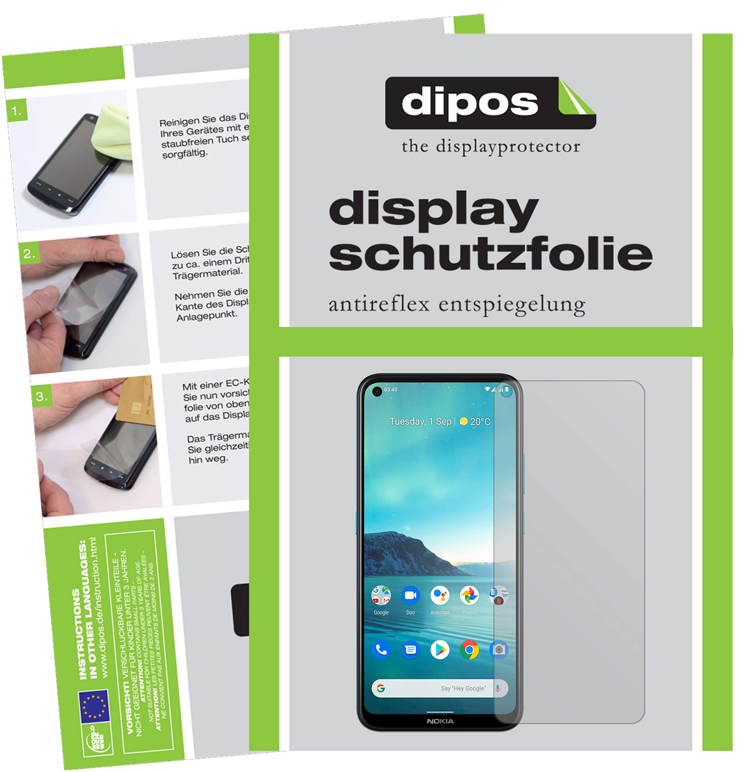 Pellicola Protettiva per Nokia 3.4 Protezione Vetro Flessibile 9H dipos