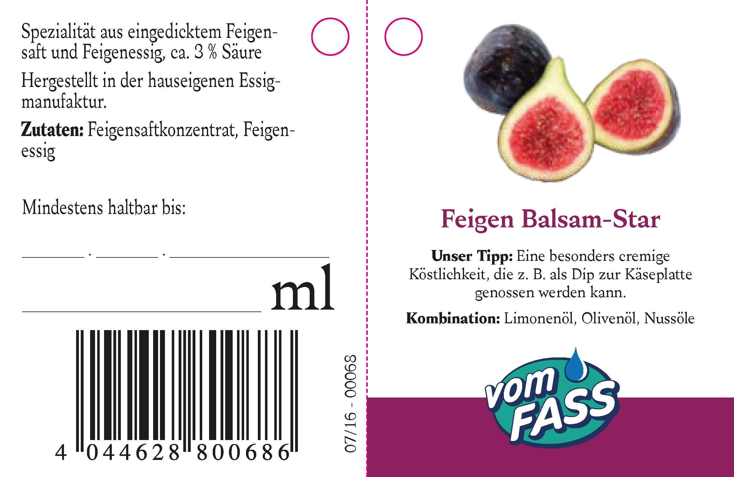 Vom Fass Feigen Balsam Star, 1er Pack (1 x 500 ml)