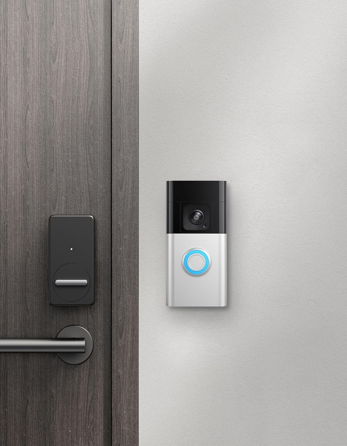 No Drill Ring Doorbell Mount - Compatible with Ring Video Doorbell 1/2/3/4, Battery Plus & Pro - Adhesive Mount for Apartments, Damage-Free Installation