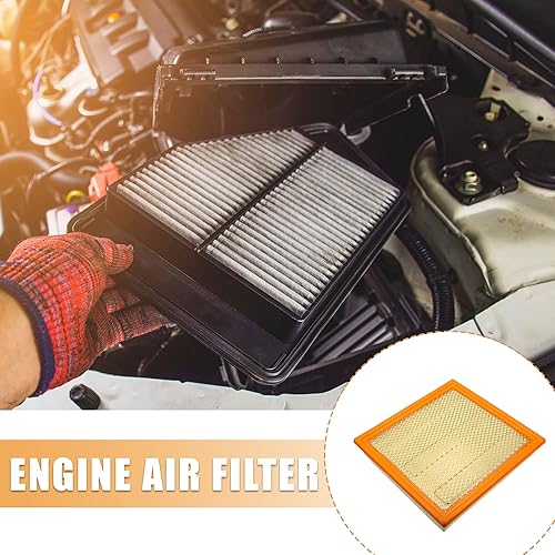 Miniatura 2 de X AUTOHAUX Filtro de aire de motor de coche No.7C3Z-9601-A/LC9Z-9601-A para Ford F-150 3.5 5.0 2011-2025 para Ford F-250 F-350 Super Duty 6.2 Flex