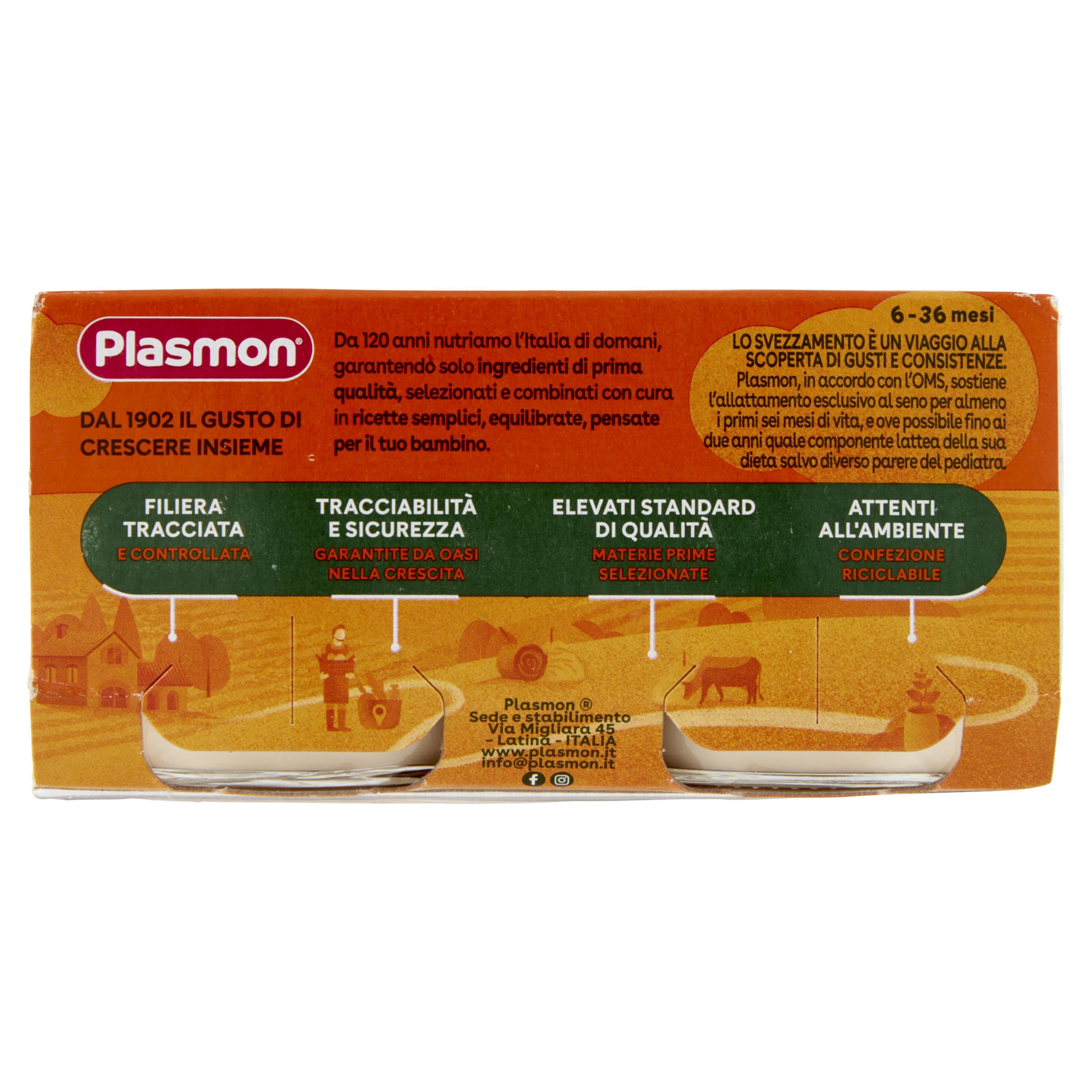 Plasmon Omogeneizzato Formaggino Fuso Classico - 2x80 g (12 Pezzi)