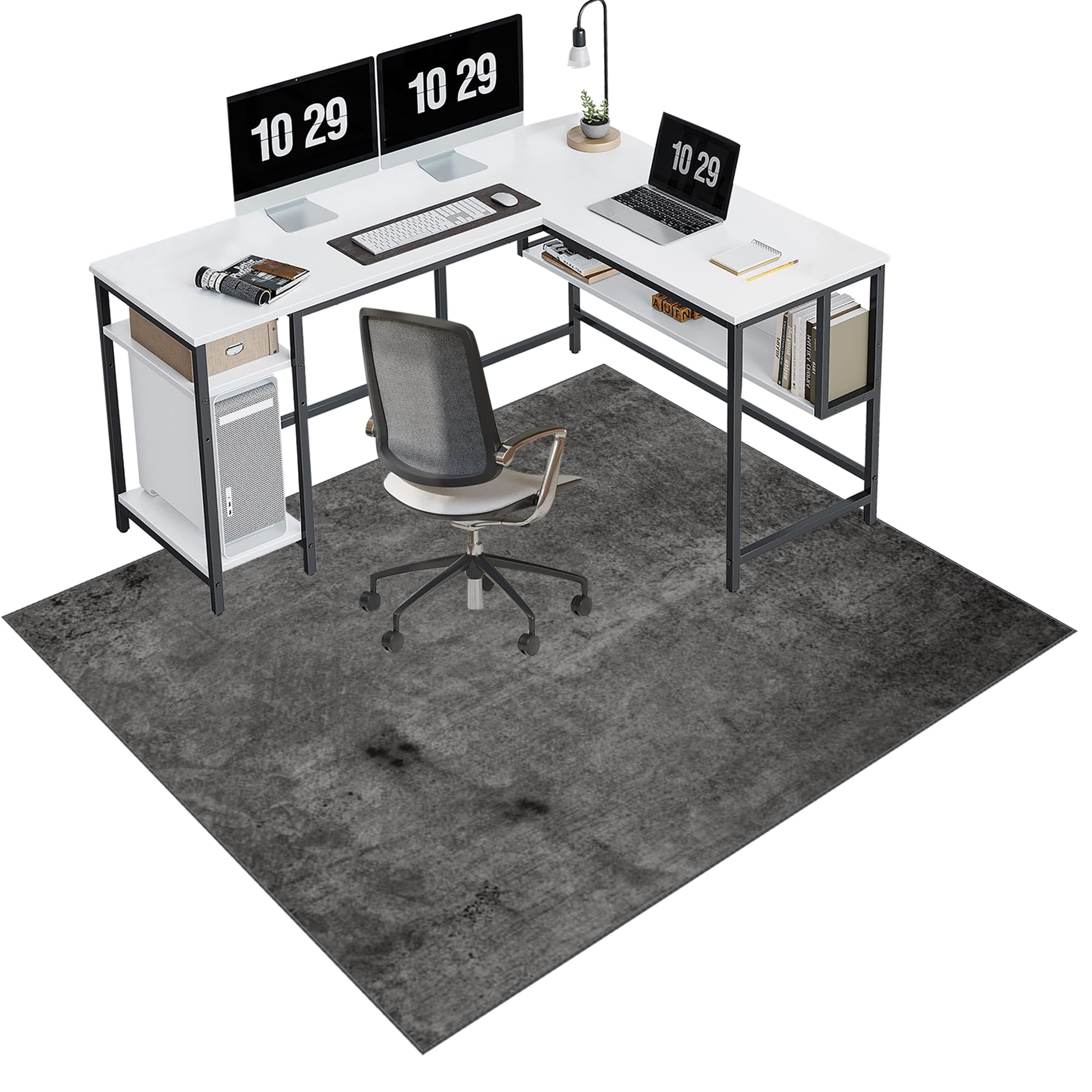 EYKWKB 120 x 150 cm Floor Protector for Rolling Chair Heavy Duty Office Chair Mat for Hard Floors Gaming Chair Mat Chair Mats for Carpeted Floors Durable Floor Protection Mat