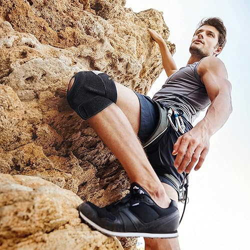 Miniatura 7 de Bracoo - Rodillera de compresión ajustable para hombres y mujeres, dolor de artritis, recuperación de lesiones, correr, entrenamiento, KS10 (gris)