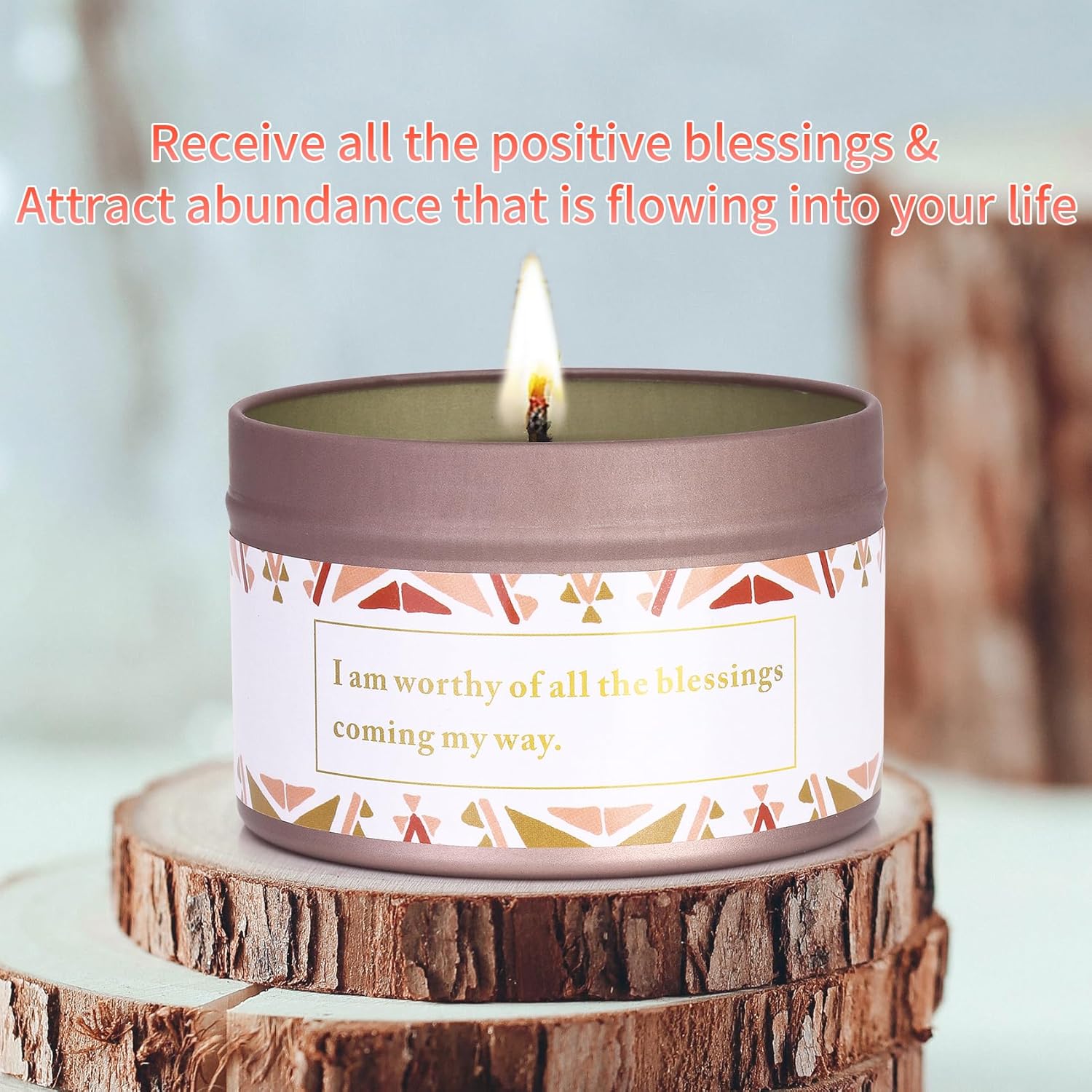 White Sage Candle 4 Pack, 220 Hours Burn Time, Sage Leaf, Rose & Essential Oil, Healing Journey Candle