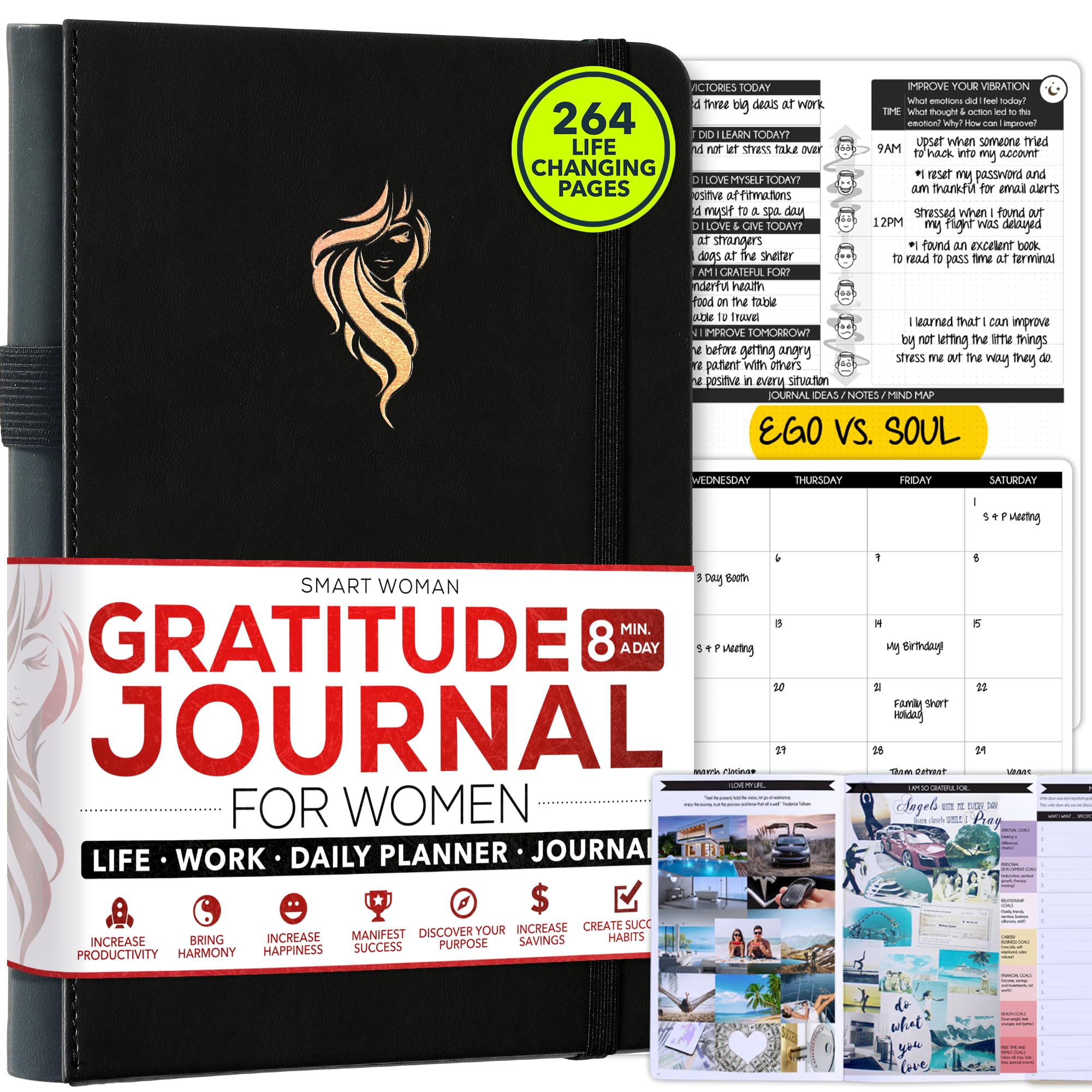 Gratitude Diary - 5 Minute Diary for 90 Days, Create Dream Life, Increase Positivity and Confirmation | Mindfulness Diary for Self-Care โ image 1