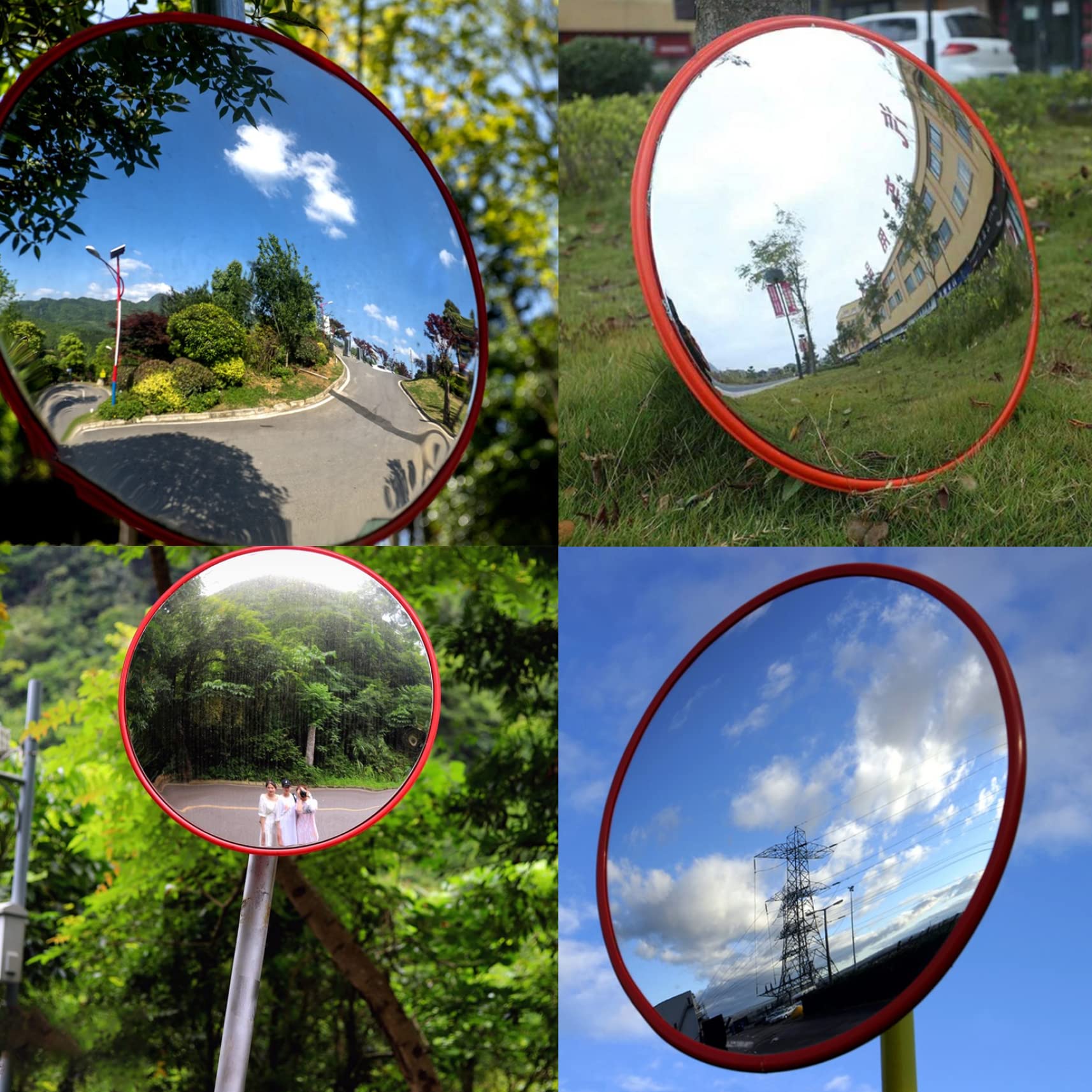 Outdoor Round Safety Polycarbonate Road Traffic Convex Corner Mirror - Buy Round Mirror Candle - View #9