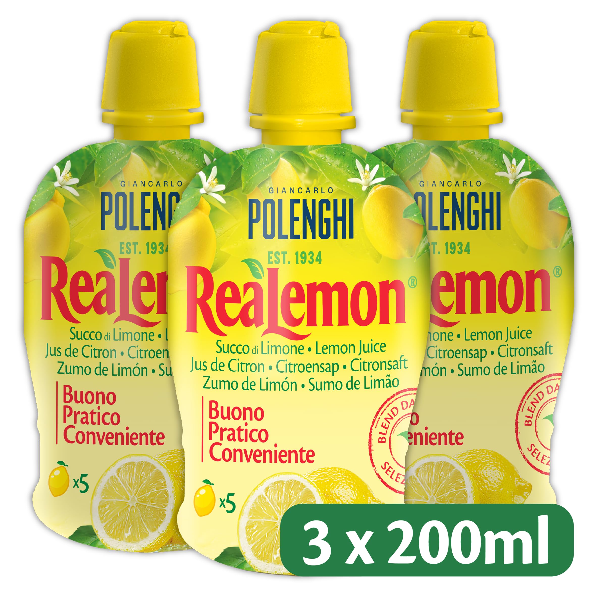 ReaLemon Juice, 100% Italian Lemons 3 x 200ml