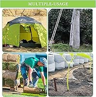Vista 6 de Paquete de 30 estacas de jardín de 10 pulgadas, estacas de plástico resistentes para carpa, estacas de anclaje para bordes, terrazas, tablas