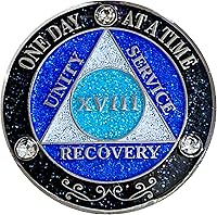 Vista 14 de (Años 1-50) AA Moneda de recuperación de 29 años, Medallón de Alcohólicos Anónimos, Moneda de Metal, Chapado en Color Plata, Moneda de Metal