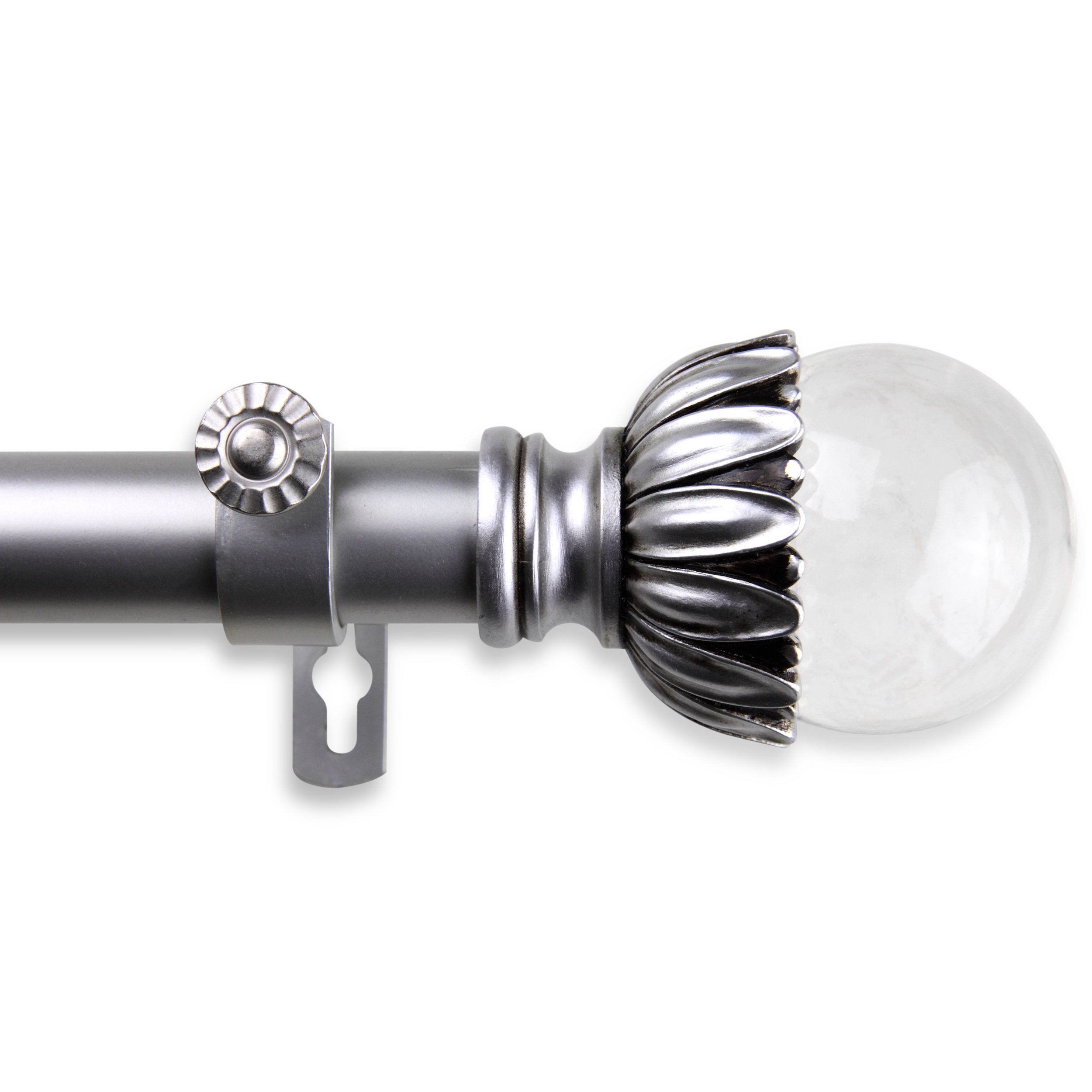 A&F Rod Décor - Reese Curtain Rod 1 inch Diameter, 28-48 inch - Satin Nickel