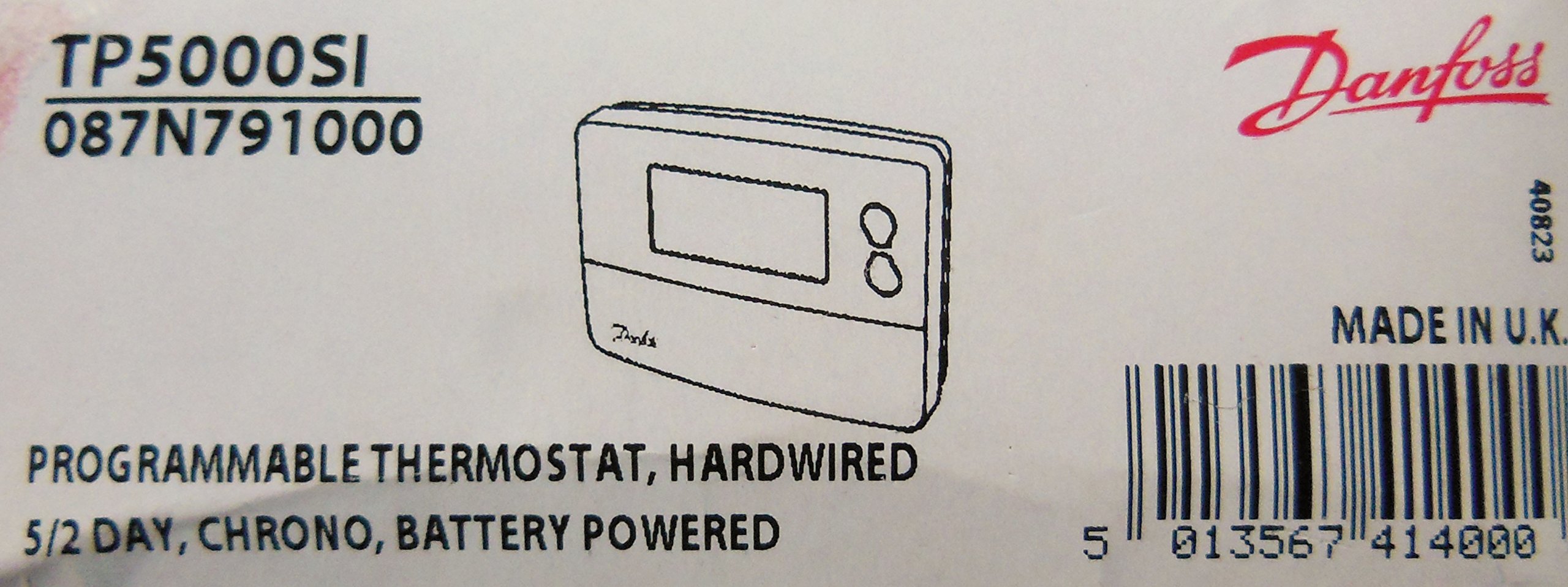 DANFOSS TP5000SI 5/2 DAY PROGRAMMABLE THERMOSTAT : Amazon.co.uk: Home u0026  Kitchen