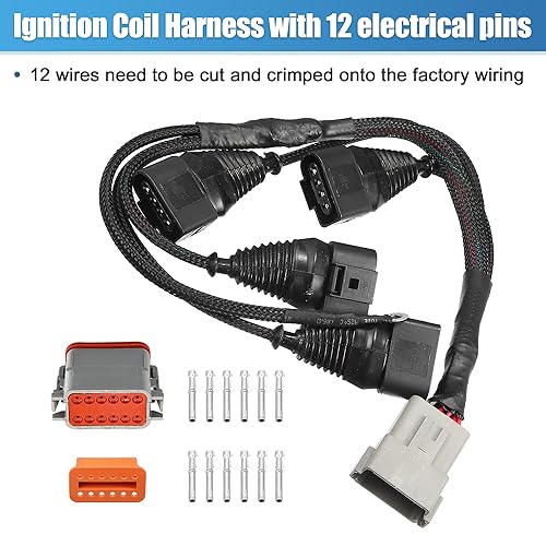 Miniatura 6 de X AUTOHAUX Arnés de cables de bobina de encendido para Audi A4 TT para VW Beetle Golf GTI Jetta Passat 06B998018T Extensión de bobina de encendido