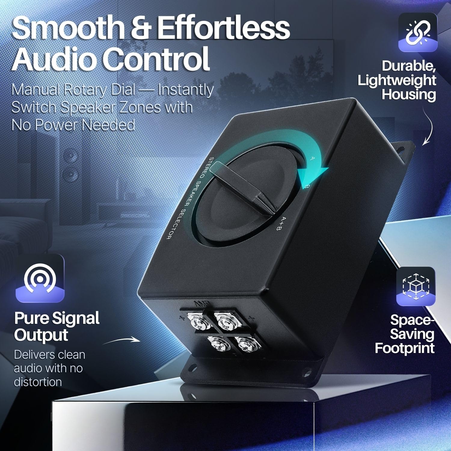 Amazon.com: TNP Speaker Selector Switch Box - 2 Way Channel Stereo