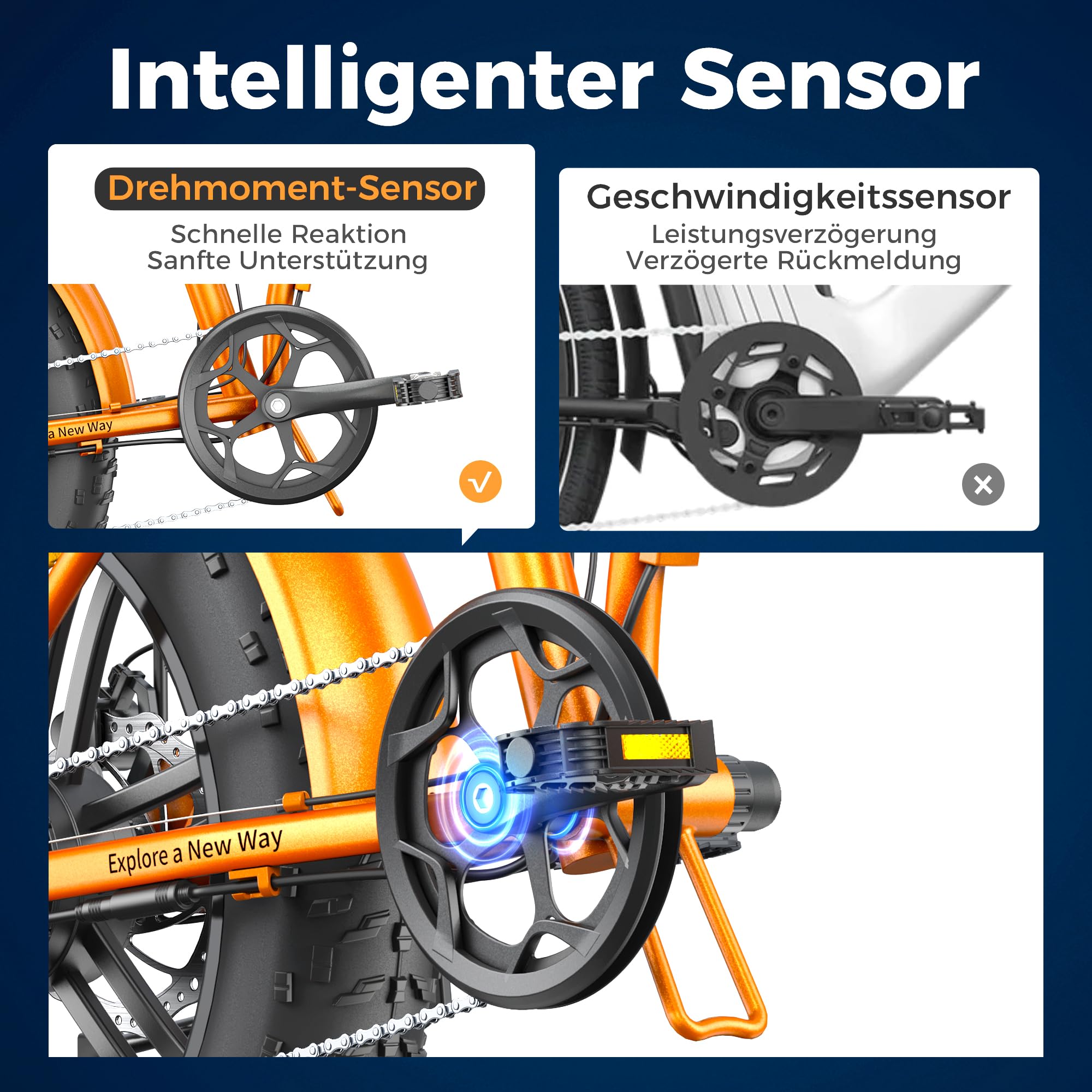 ENGWE EP-2 Boost Klappbares Elektrofahrrad mit Drehmomentsensor, 48V 13Ah Herausnehmbarer Akku Reichweite 120KM und 250W Bürstenlosem Motor, LED-Display, 20" x 4.0" Fat-Tires und 7 Gang