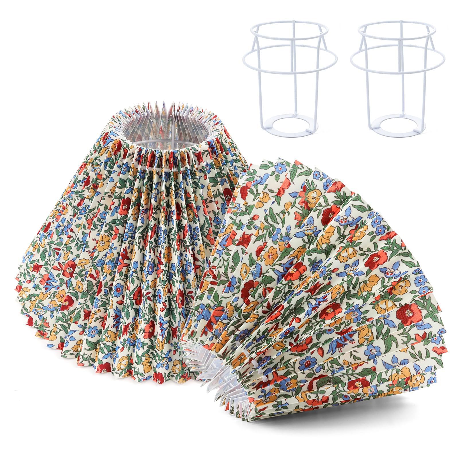 Abat-jour de table avec interfaces E27, fleur en tissu, hauteur 160 mm