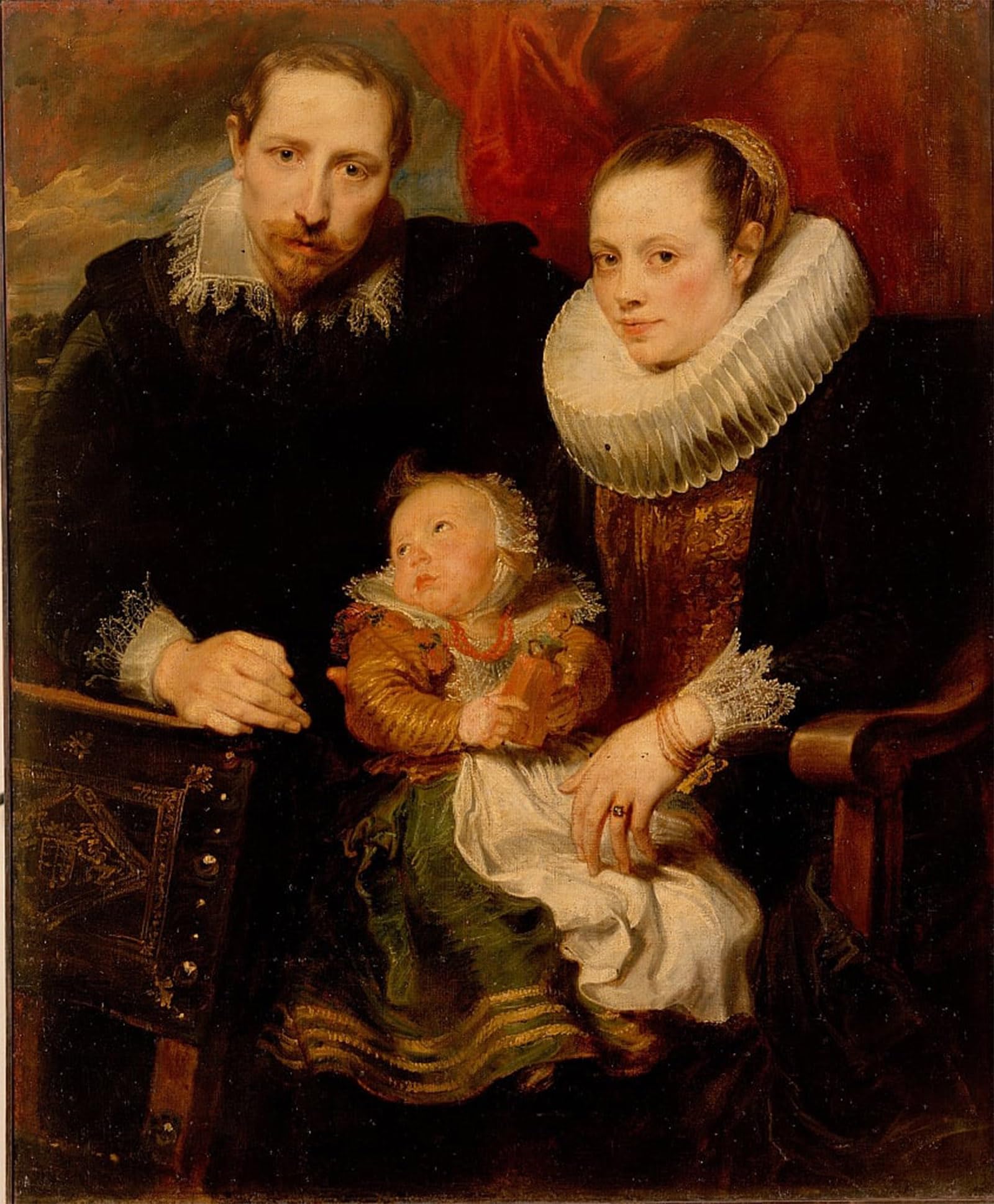 Serendipitp No Frame Abstract Painting Mural Print Picture Wall Decor Painting Family Portrait By Anthony Van Dyck Vintage Wall Artwork For Home Decor 60X90cm
