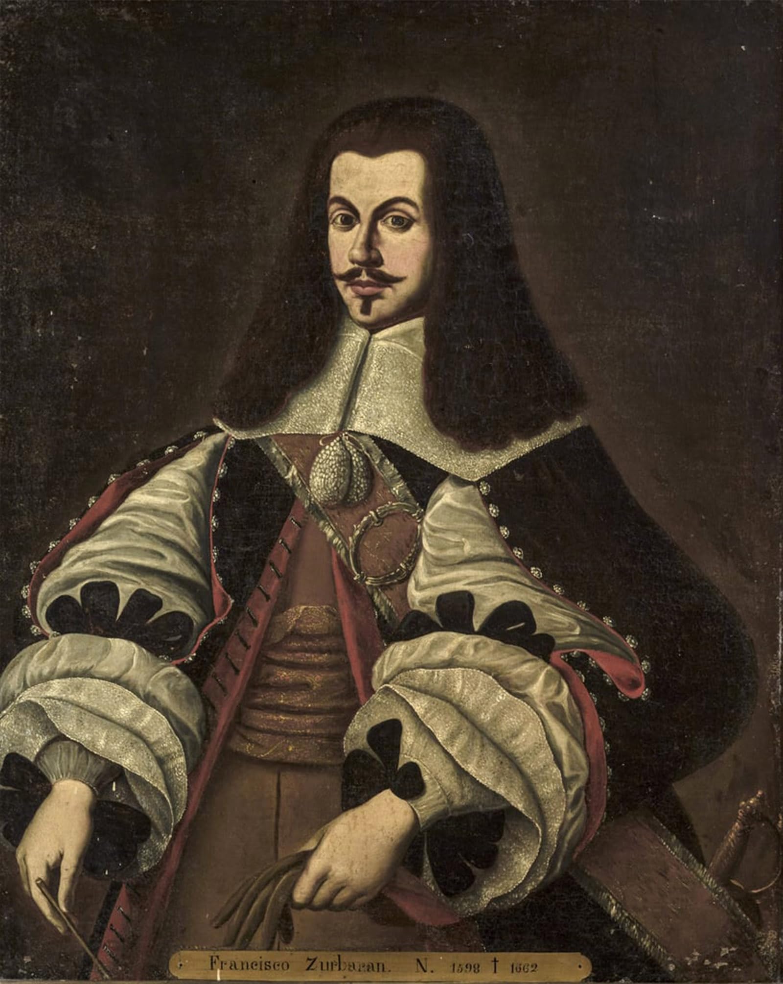 ARTXLXXBN Famous Painting Canvas Artwork Graffiti Print Portrait of Francisco De Zurbaran Famous Artist End of Th Cen by Francisco De Zurbaran Portrait Canvas Image for Home Decor 60x90cm