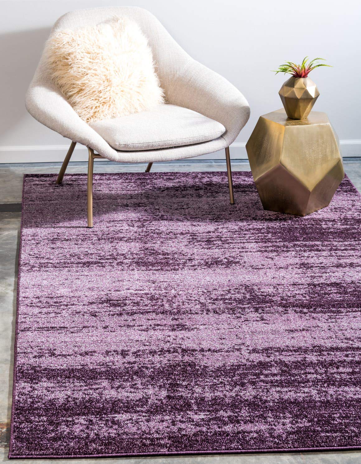 Unique Loom Del Mar Collection Area Rug - Lucille (7' 10" x 11' 4" Rectangle, Violet)
