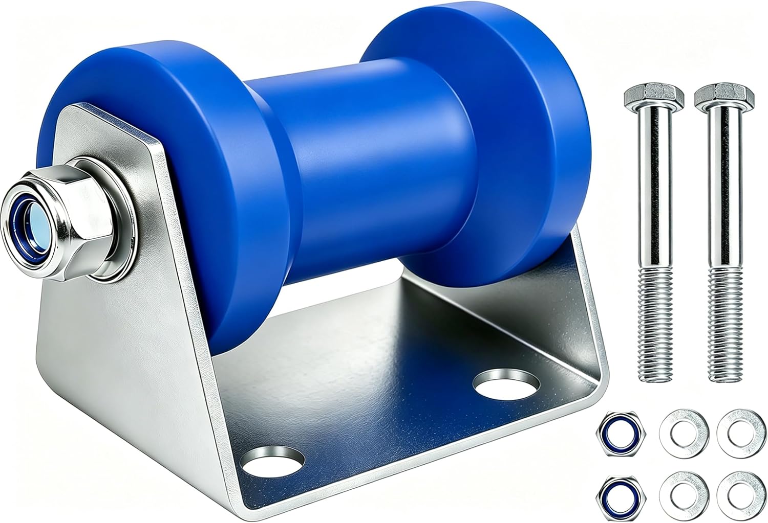 4 Inch 5 Inch Boat Trailer Roller with Brackets,Assembly for2 3" Trailer Tongue Frame,Galvanized Steel