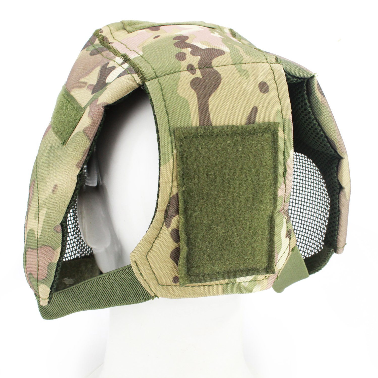 Máscara táctica de airsoft, ajustable, máscara de protección de malla completa con protección para los oídos para juegos de CS al aire libre, caza, Halloween, paintball, hockey, disfraz de cosplay