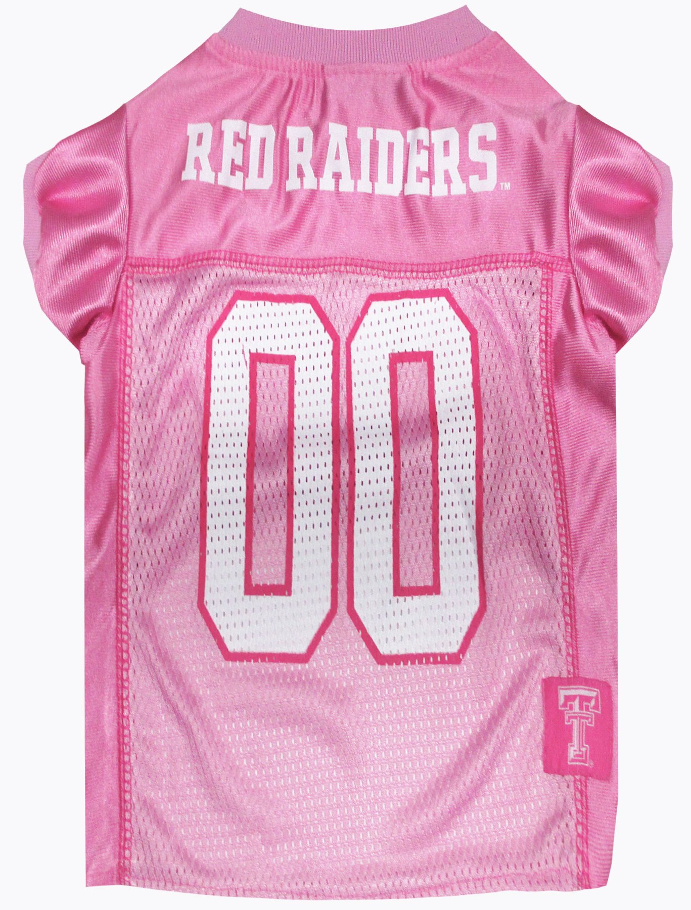 Pets First Collegiate Texas Tech Red Raiders Dog Jersey, X-Small, Pink